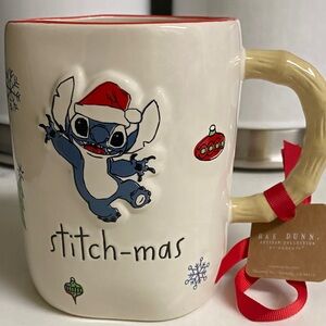Rae Dunn Holiday Mug with Santa Stitch Disney Design